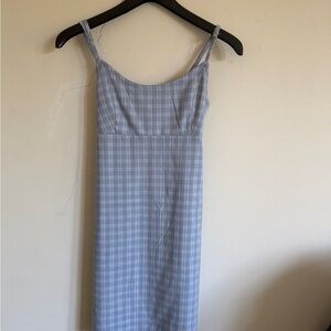 Brandy Melville Blue Plaid Mini Dress